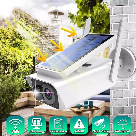 Wireless Wifi Solar Rechargeable Battery Camera - family place
