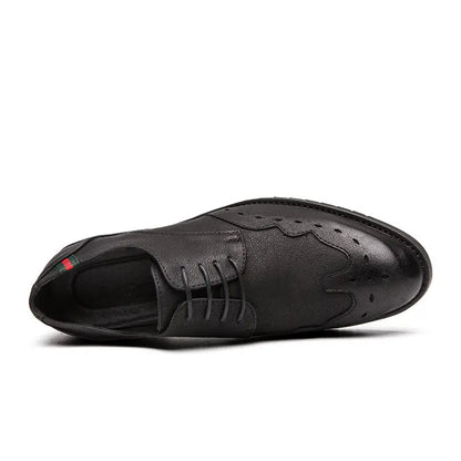 Soft leather pointed shoes men - family place