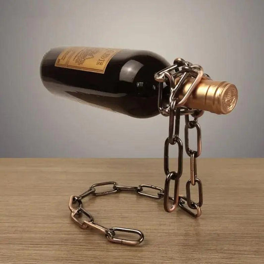 Magic Iron Chain Wine Bottle Holder - family place
