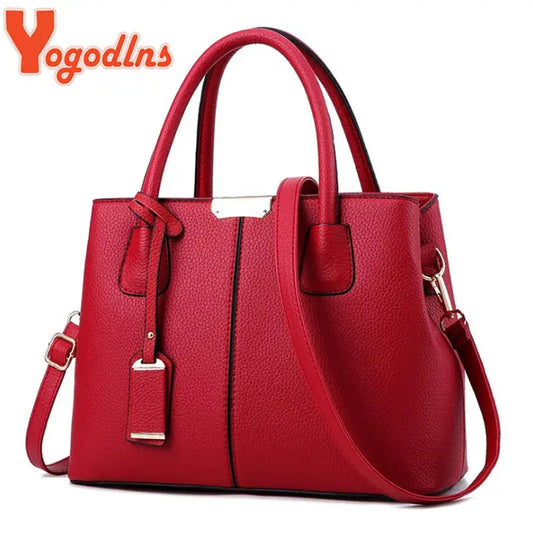 Yogodlns Famous Designer Brand Bags Women Leather Handbags New  Luxury Ladies Hand Bags Purse Fashion Shoulder Bags - family place