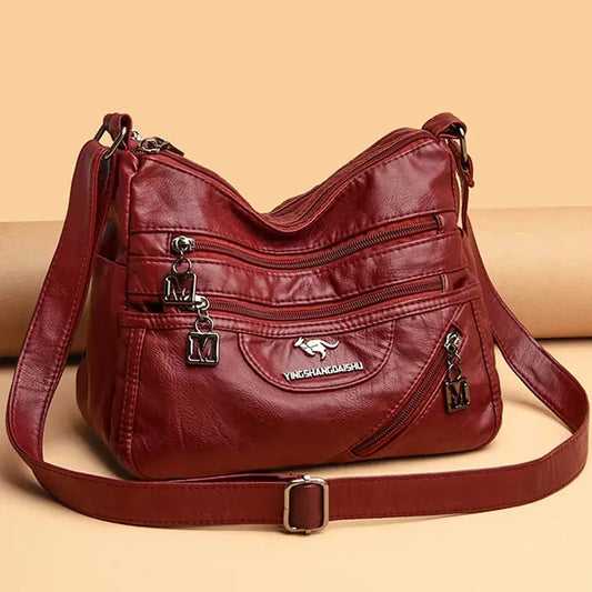 High Quality Soft Leather Luxury Purses and Handbags Women Bags Designer Multi-pocket Crossbody Shoulder Bags for Women 2021 Sac - family place