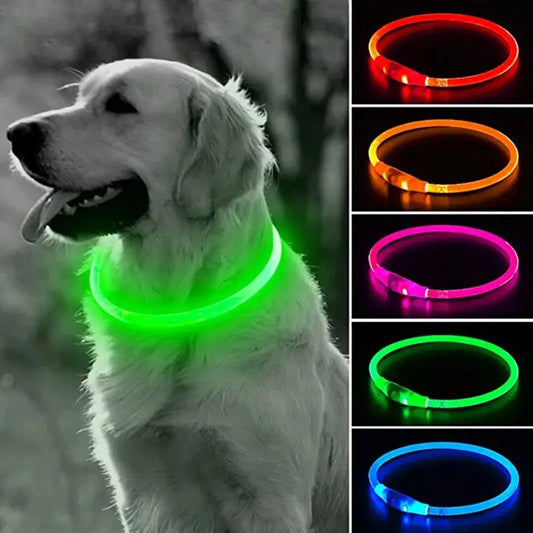 Led Dog Collar Luminous Usb Cat Dog Collar 3 Modes Led Light Glowing - family place