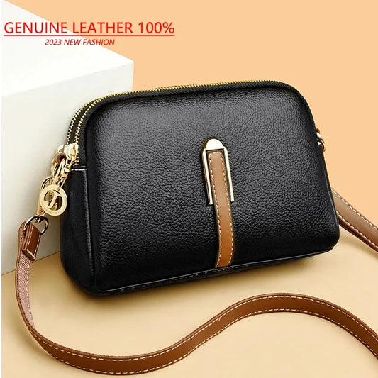 100% Genuine Leather Shoulder bag Women Handbag Designer Cowhide Flap Bag Luxury Women's Messenger Bags Crossbody Bags For Women - family place