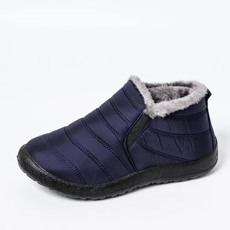 Slip on Fashion Unisex Keeping Warm Ankle Boots Men Winter Snow Boots Shoes Women Man Waterproof Lightweight Flat Plus Size Shoe - family place