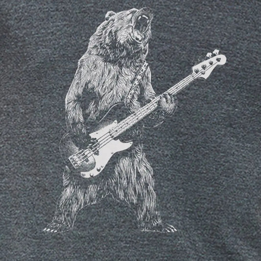 Bear Playing Bass Guitar - family place