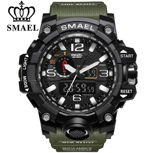 SMAEL Brand Men Sports Watches Dual Display - family place