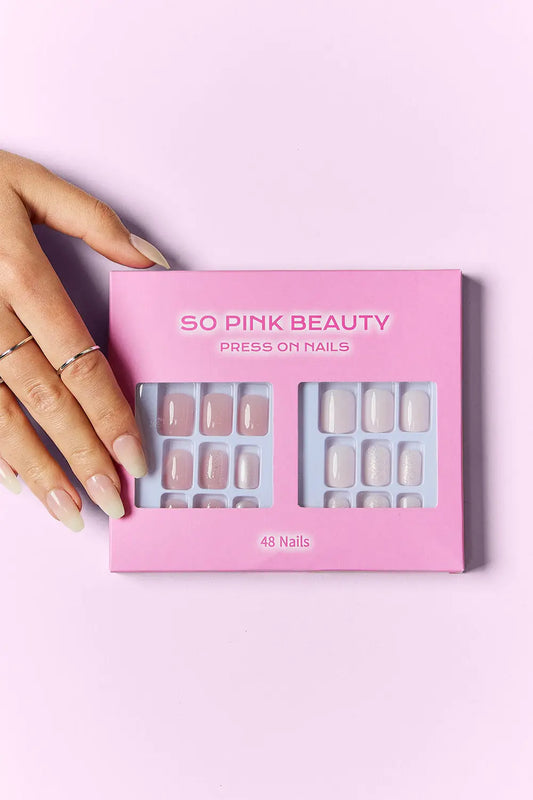 SO PINK BEAUTY Press On Nails 2 Packs - family place