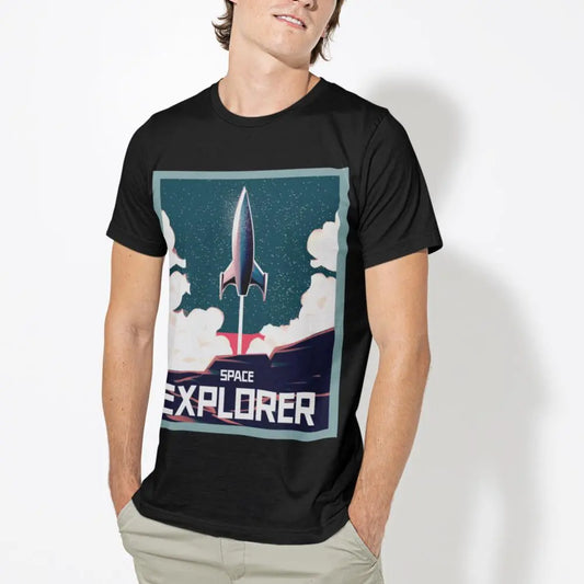 Mens Space Rocket T-Shirt - family place
