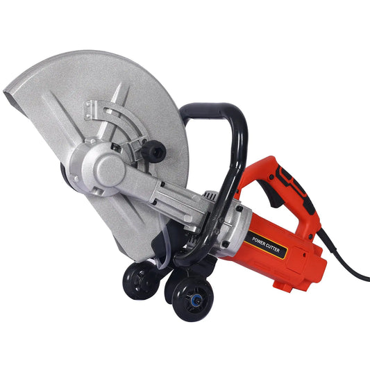 Electric 14" Cut Off Saw Wet/Dry Concrete Saw Cutter Guide Roller with Water Line Attachment 3000w without blade - family place