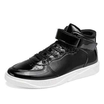 Men's Mirror Panel Shoes Trendy Student Mid-top Sports - family place