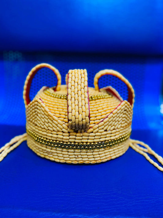 chieftaincy african beaded cap/hat - family place