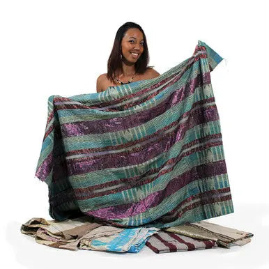 hand woven Nigerian Asoke Fabric - family place
